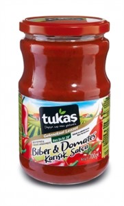 TUKAS TOMATO+PEPPER PASTE 700 GR GLASS
