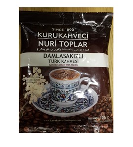 NURI TOPLAR DAMLA SAKIZLI TURKISH COFFEE 100 GR bag (W/ MASTIC GUM)